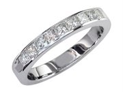 PCB025WG: 1/4 ct Princess Cut Diamond Anniversary Ring White Gold