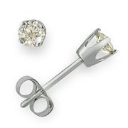 PDE40WGB: .40ct  Diamond  Stud Earrings set in 14K White Gold (I2 H/I f Friction Backs)