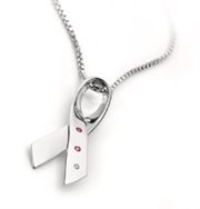 HDCADPDN: Hot Diamonds Breast Cancer Awareness Pendant  on a 16-18" Adjustable  Necklace