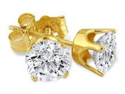 PDE65YGSI: .60ct  Diamond Stud Earrings set in 14K Yellow Gold (SI2 I-J)