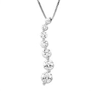 JDP100BWG: 14K White Gold Journey Diamond Pendant (1cttw. I-J I1 18" Necklace)