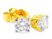 pde50ygSI: 1/2ct Diamond Stud Earrings 14K Gold G H SI