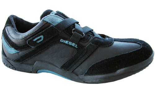 Diesel Jump On Mens Black Leather Shoes US 9.5 EU 42.5