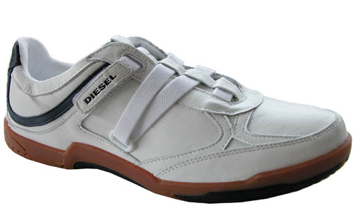 $90 Diesel Active Mens White Leather Shoes US 10 EU 43