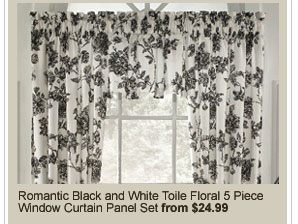 Toile 5 Piece curtain panel set