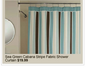 Sea Green Cabana Shower Curtain