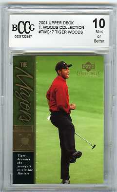 2001 Upper Deck #TWC17 Tiger Woods RC Beckett BCCG 10