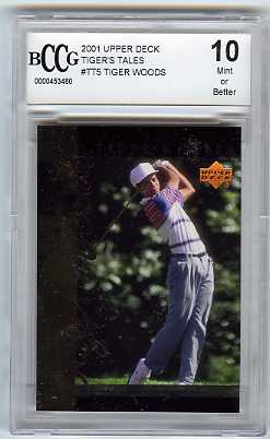 2001 Upper Deck #TT5 Tiger Woods RC Beckett BCCG 10