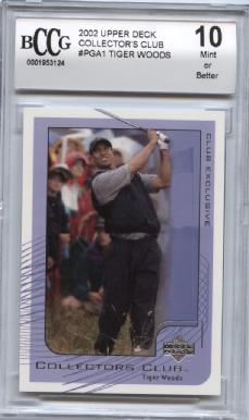 2002 UD CC EXCLUSIVE Tiger Woods Beckett BCCG 10