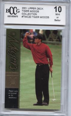2001 Upper Deck #TWC20 Tiger Woods RC Beckett BCCG 10