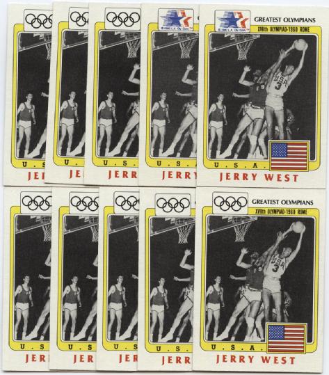 (10) 1983 Topps Olympics #91 Jerry West Lot USA