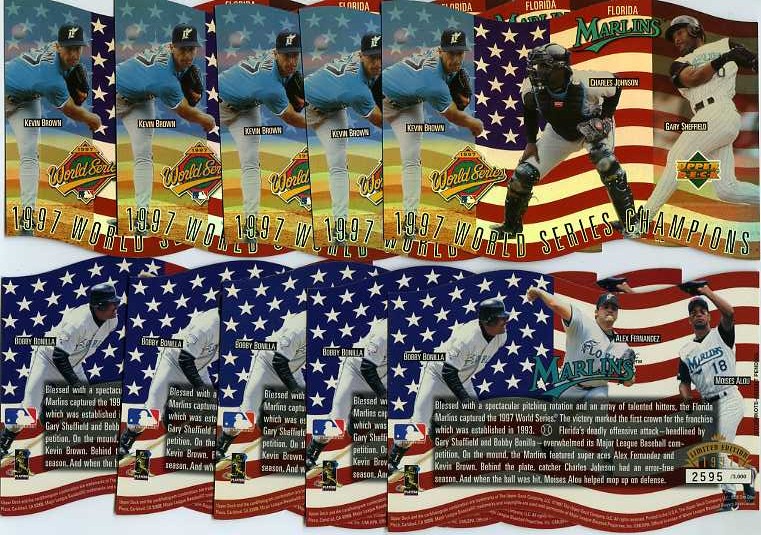 (50) 1997 UDA Florida Marlins World Champs Die-Cut LE #