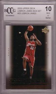 2003 Upper Deck Lebron James RC Set #25 RC BCCG 10