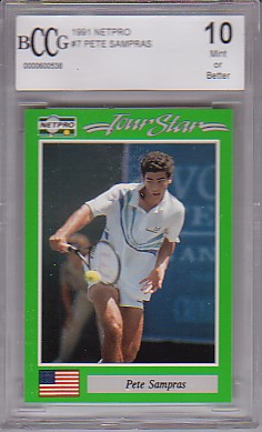 1991 NetPro Pete Sampras RC Beckett BCCG 10 MINT+