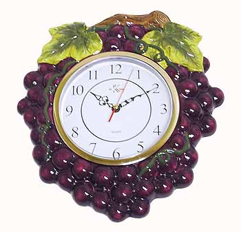 GRAPES grapevine kitchen home wall decor CLOCK
