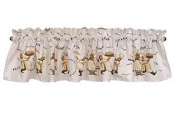 ITALIAN Bistro FAT CHEF kitchen WINDOW treatmen VALANCE
