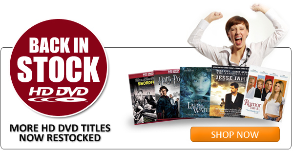 Back In Stock HD DVDs