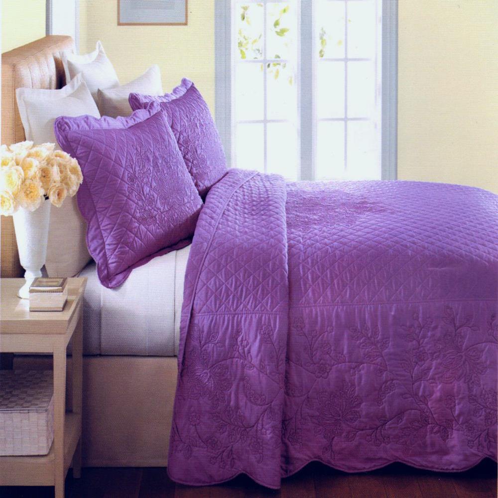 Martha Stewart Pressed Flowers Iris Purple Quilted Standard Sham