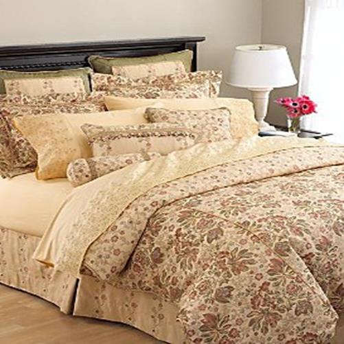 Waterford Meadow Flower Jacquard Queen Bed Skirt NEW