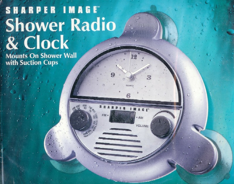 Sharper Image Shower Clock Radio UT120 NEW