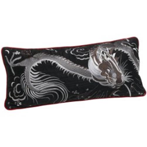 Natori Clubhouse White Dragon 10 x 22 Throw Pillow NEW