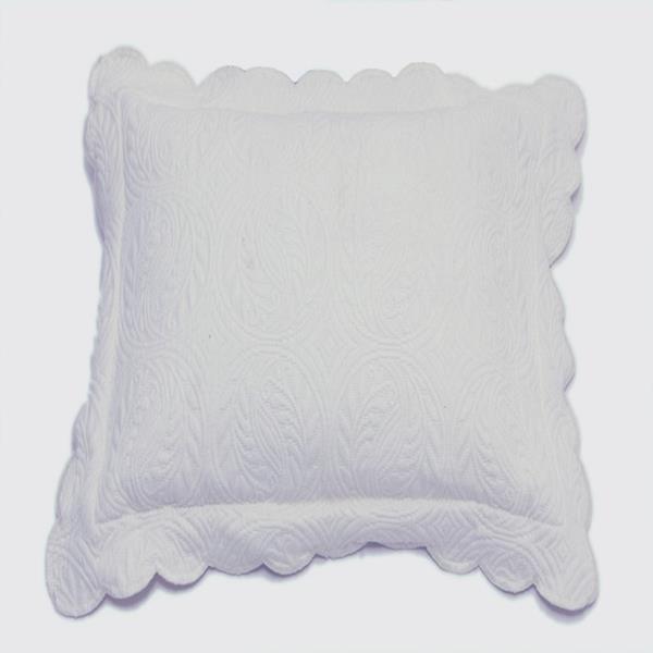 Peacock Alley Vienna Scalloped Boudoir Pillow White NEW
