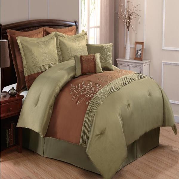Harmony Cinnamon/Bronze 8 Piece Comforter Set NEW eBay