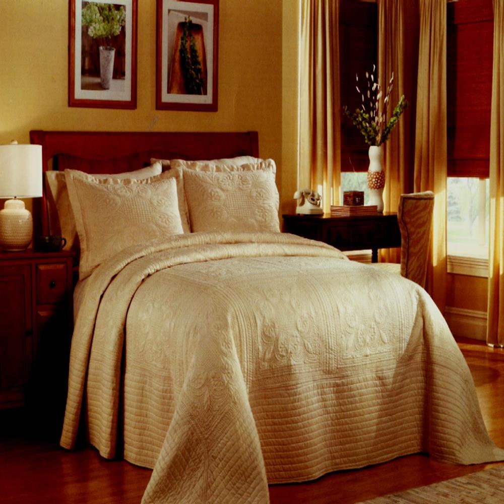 American Traditions French Tile King Bedspread Ivory Ebay