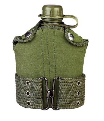 G.I. Style Plastic Canteen & Pistol Belt Kit