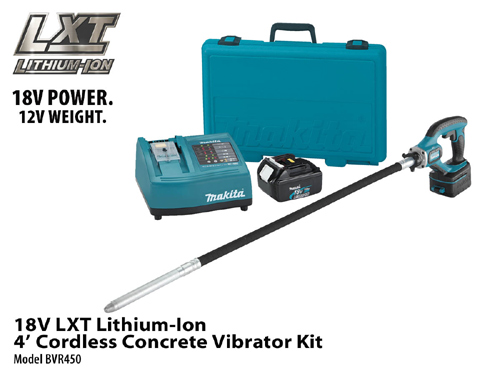 Makita BVR450 18V Cordless 4ft Concrete Vibrator NEW