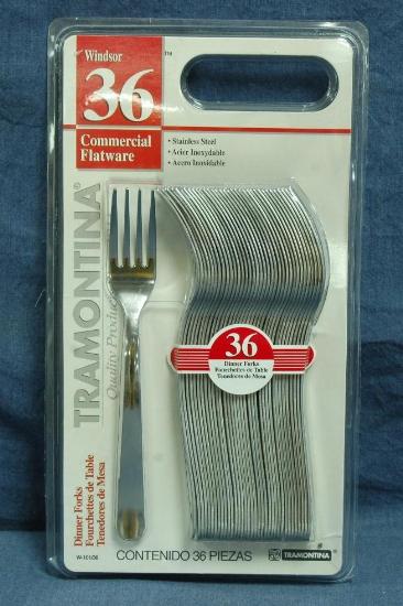 36 Tramontina WINDSOR Stainless Dinner Forks #W-101/36