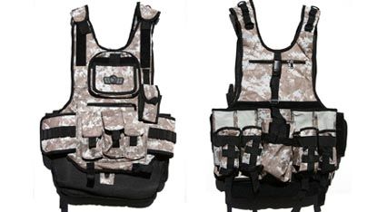 GXG Army Paintball Airsoft Tactical Vest Digi Brown