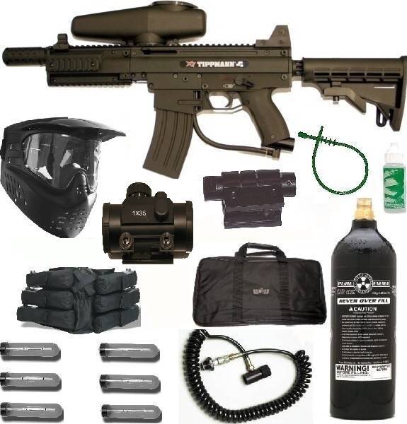 TIPPMANN X7 X-7 Paintball EGRIP FLATLINE Gun Sniper Set - 3