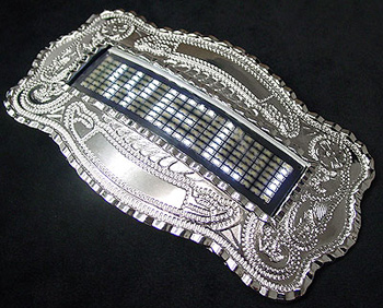 Western Cowboy LED Light Up White Light Up Text Buckle