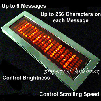 LED Light Up Electronic Scrolling Red Light Up Buckle