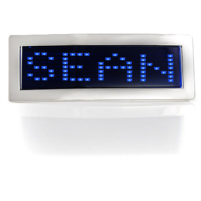 LED Light Up Scrolling Blue Light Up Text Buckle