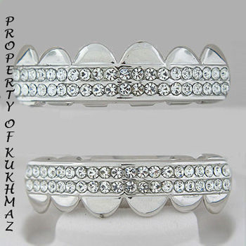 GRILLZ PAUL WALL SILVER STYLE TEETH MOLD INCLUDED 122
