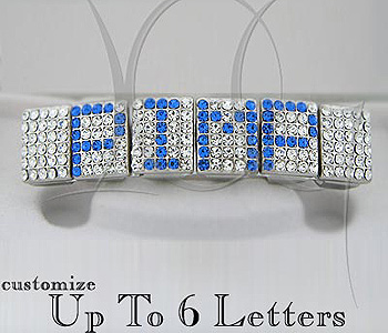 CUSTOM GRILLZ PAUL WALL SILVER STYLE TEETH 6 LETTERS