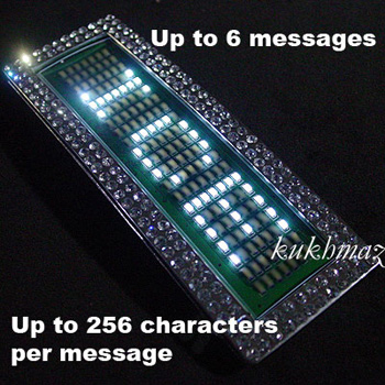 LED Light Up Scrolling White Light Up Iced Out Buckle