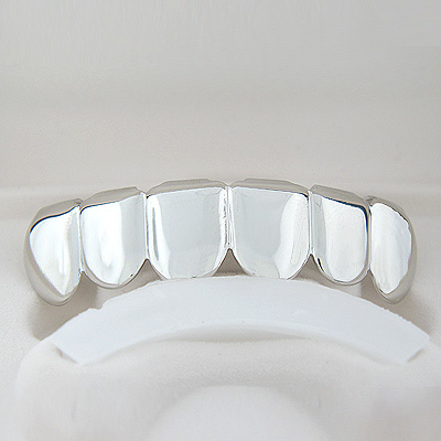 GRILLZ PAUL WALL SILVER STYLE TEETH MOLD INCLUDED PLAIN