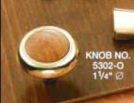 Polished Brass Oak Cabinet Hardware Knob 5302-O