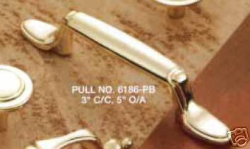 Polished Brass Cabinet Hardware Pull Handle 6186-PB