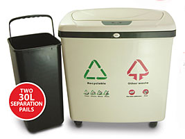 60L Touchless Trashcan Recycle Bin IT16RE