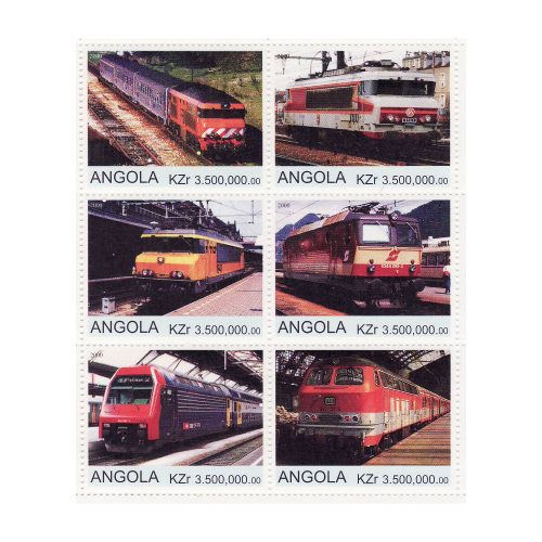 Trains On Stamps - Mint Sheet of 6 - 1A-018