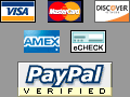 VISA - MasterCard - Discover - AMEX - PayPal