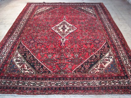 Persian Hamedan Handmade Area Rug Carpet Red 8 x 11 ft
