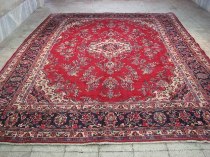 Persian Hamedan Handmade Area Rug Carpet Red 10 x 13 ft