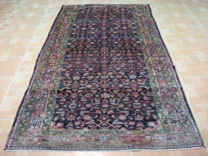 Persian Hamedan Handmade Area Rug Runner  Blue 3 x 9 ft