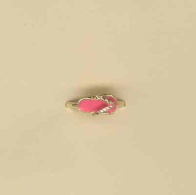10KT GOLD ENAMEL SANDEL TOE RING 10K