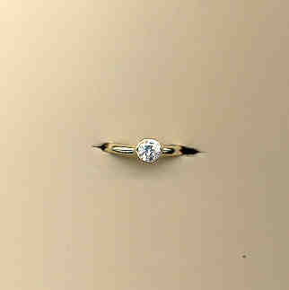 10KT GOLD BEZEL CZ CUBIC ZIRCONIA TOE RING 10K